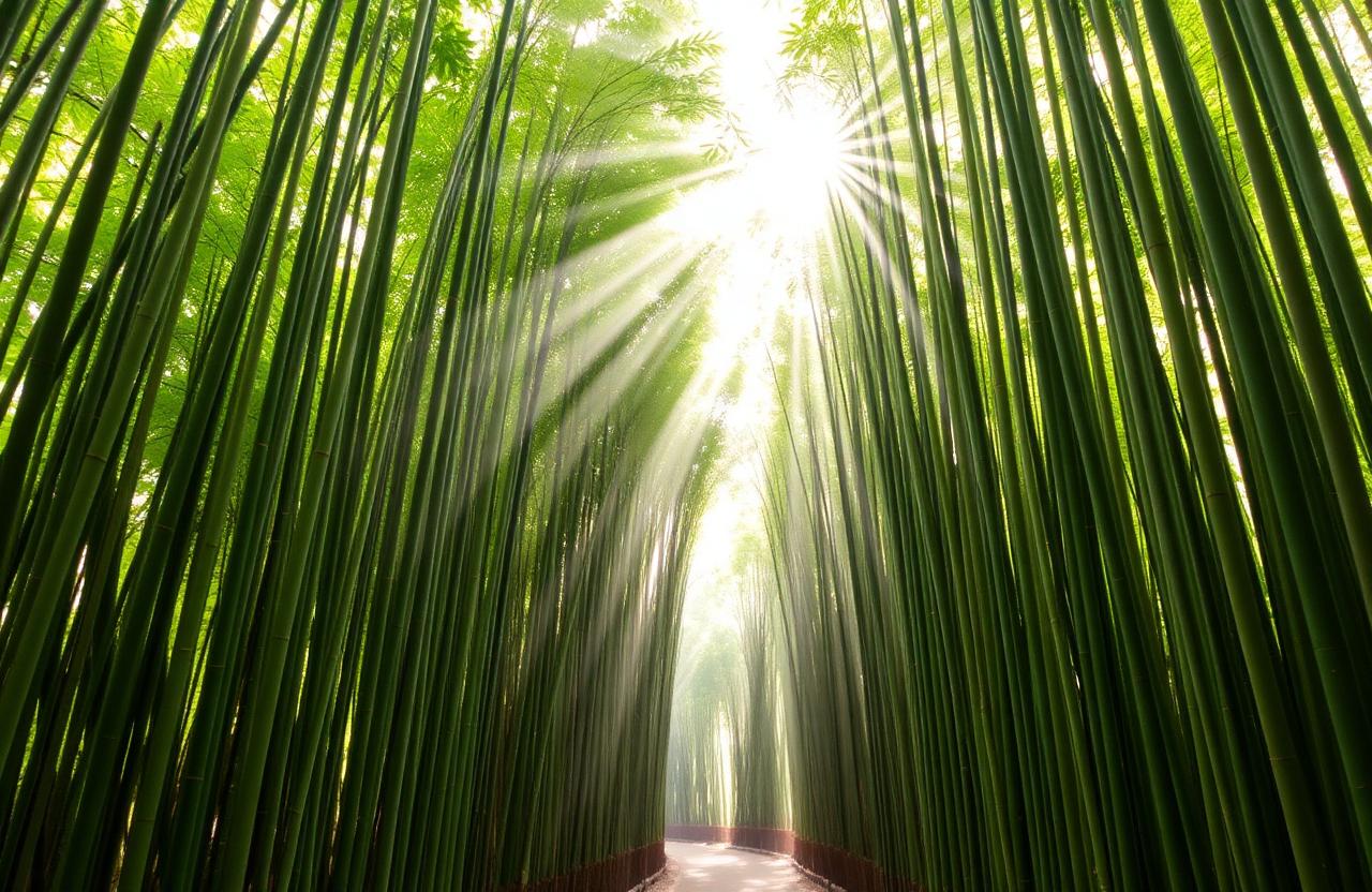 Arashiyama com viajantes no Japão