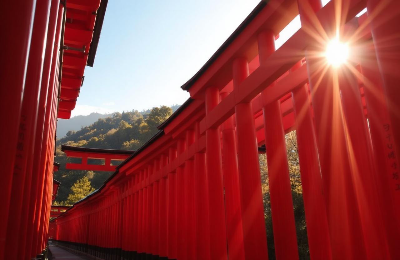 Fushimi Inari com viajantes no Japão