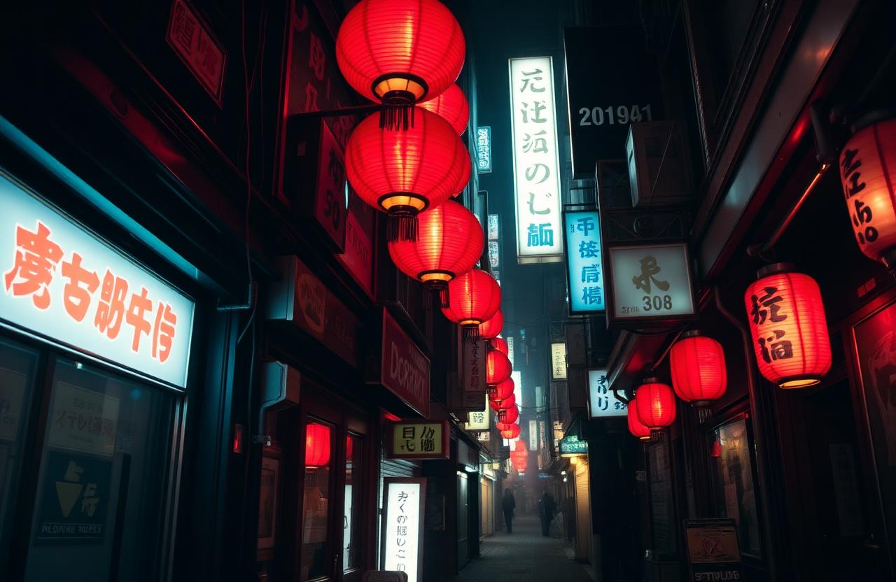 Shinjuku à noite com viajantes no Japão